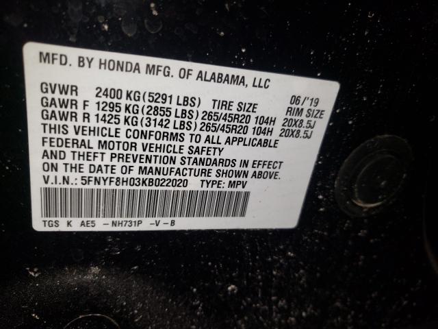 2019 HONDA PASSPORT E 5FNYF8H03KB022020