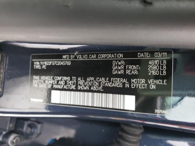 2012 VOLVO S60 T5 YV1622FS7C2045769