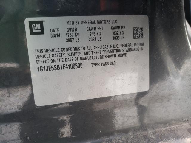 2014 CHEVROLET SONIC LTZ 1G1JE5SB1E4186500