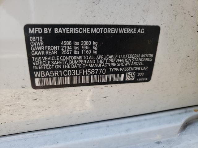 2020 BMW 330I WBA5R1C03LFH58770