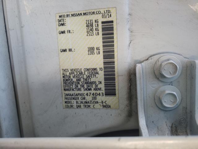 2014 NISSAN MAXIMA 1N4AA5APXEC474043