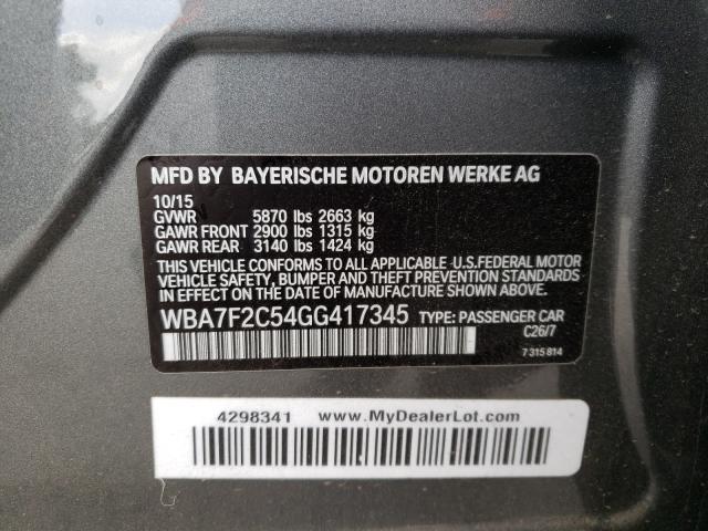 2016 BMW 750 XI - WBA7F2C54GG417345