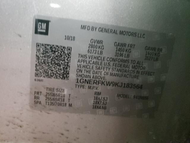 2019 CHEVROLET TRAVERSE L 1GNERFKW9KJ183564