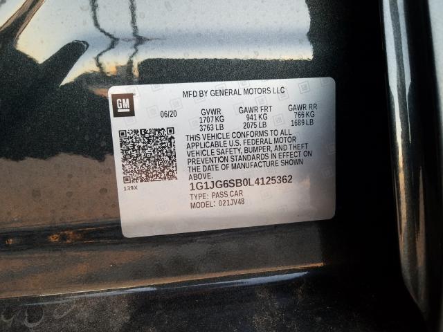 2020 CHEVROLET SONIC 1G1JG6SB0L4125362