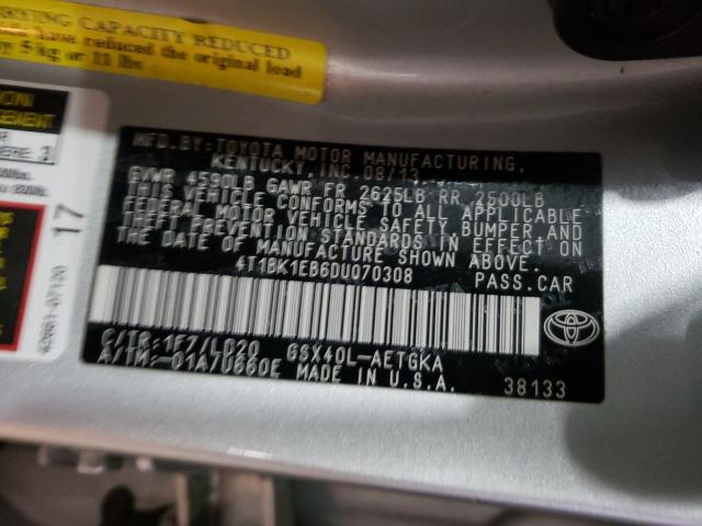 2013 TOYOTA AVALON BAS 4T1BK1EB6DU070308