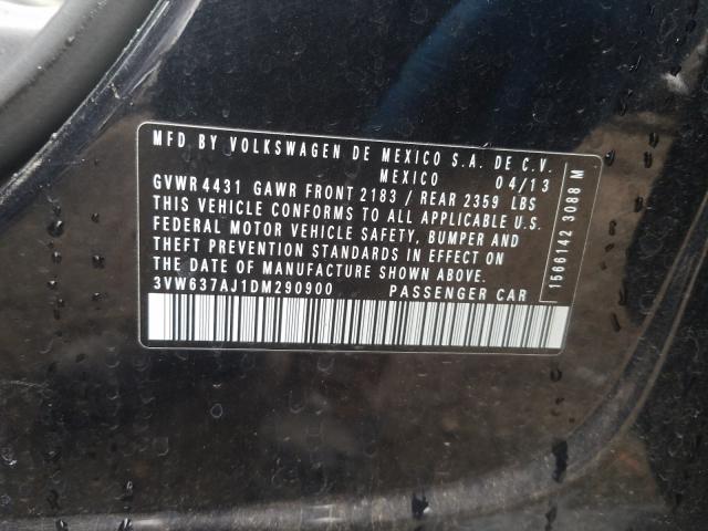 2013 VOLKSWAGEN JETTA HYBR 3VW637AJ1DM290900