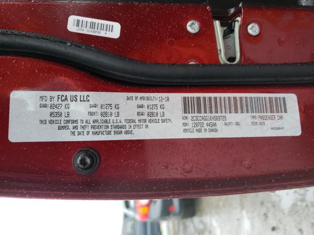 2019 CHRYSLER 300 S - 2C3CCAGG1KH569729