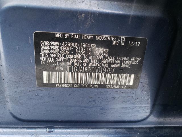 2013 SUBARU IMPREZA PR JF1GJAD63DH019767