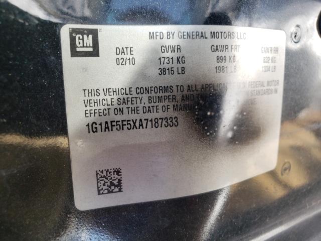 2010 CHEVROLET COBALT 1G1AF5F5XA7187333
