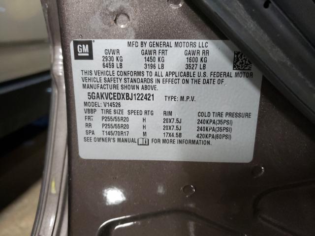 2011 BUICK ENCLAVE CX 5GAKVCEDXBJ122421