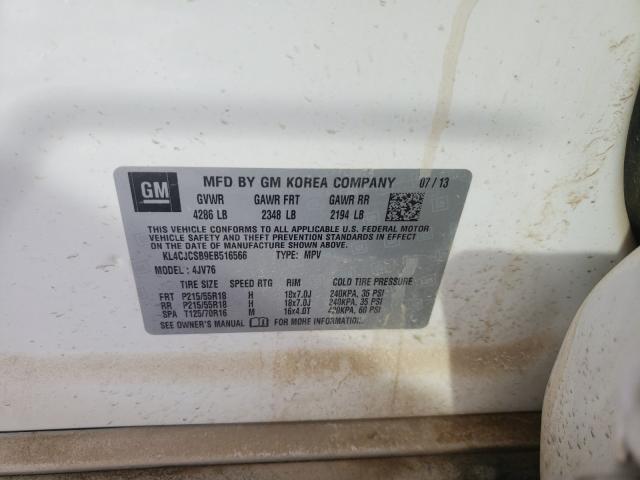 2014 BUICK ENCORE KL4CJCSB9EB516566
