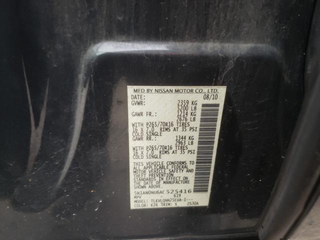 2010 NISSAN XTERRA OFF 5N1AN0NU6AC525416