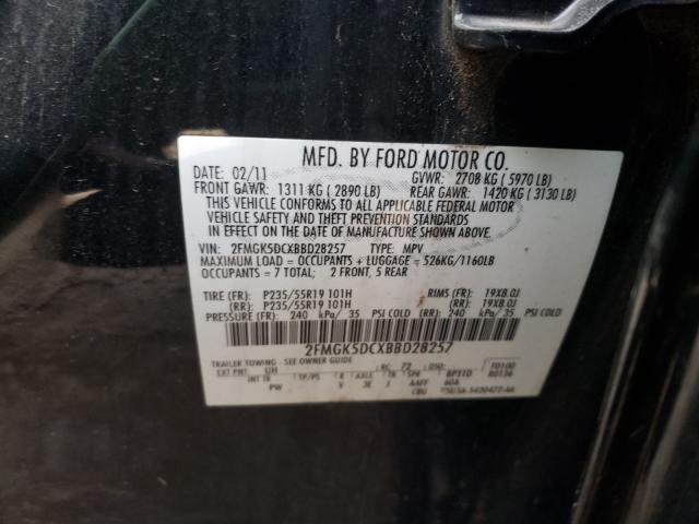 2011 FORD FLEX LIMIT 2FMGK5DCXBBD28257