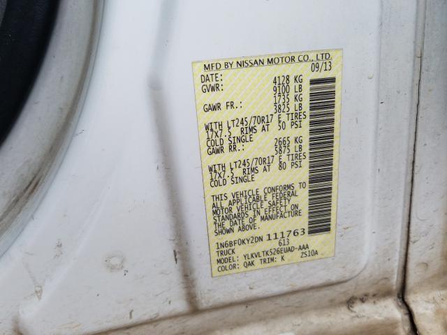 2013 NISSAN NV 1500 1N6BF0KY2DN111763