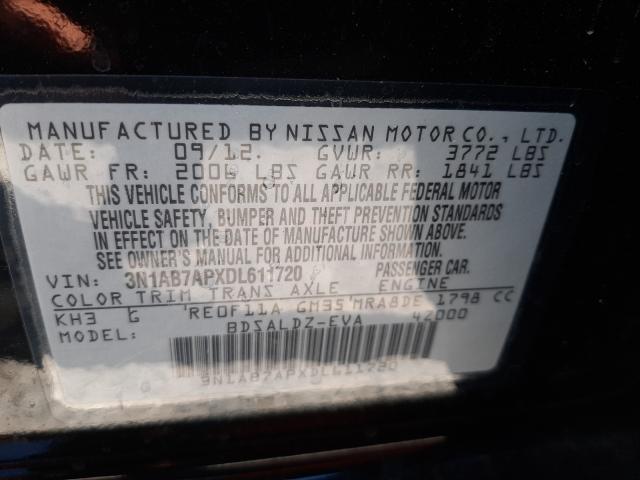 2013 NISSAN SENTRA S 3N1AB7APXDL611720