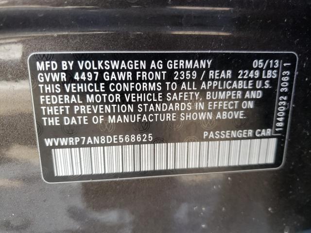 2013 VOLKSWAGEN CC LUXURY WVWRP7AN8DE568625