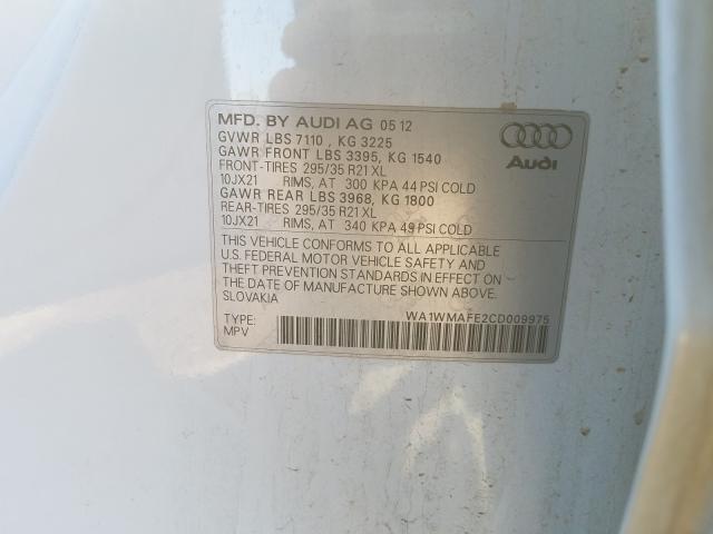 2012 AUDI Q7 PRESTIG WA1WMAFE2CD009975