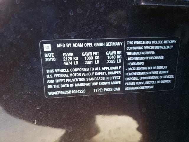 2011 BUICK REGAL CXL W04GP5EC5B1054220