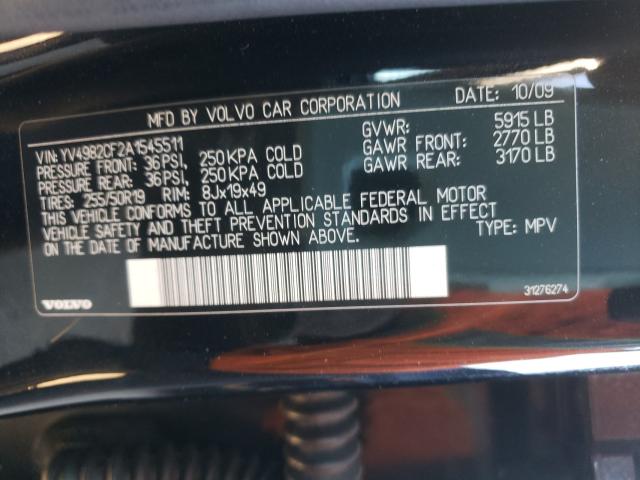 2010 VOLVO XC90 YV4982CF2A1545511