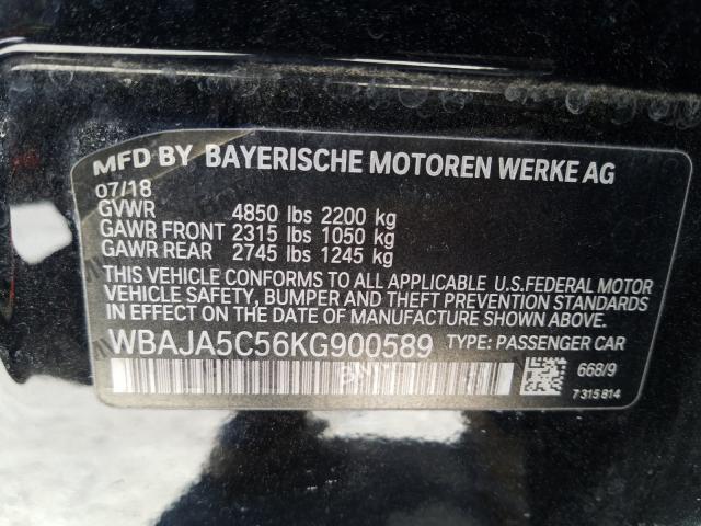 2019 BMW 530 I WBAJA5C56KG900589