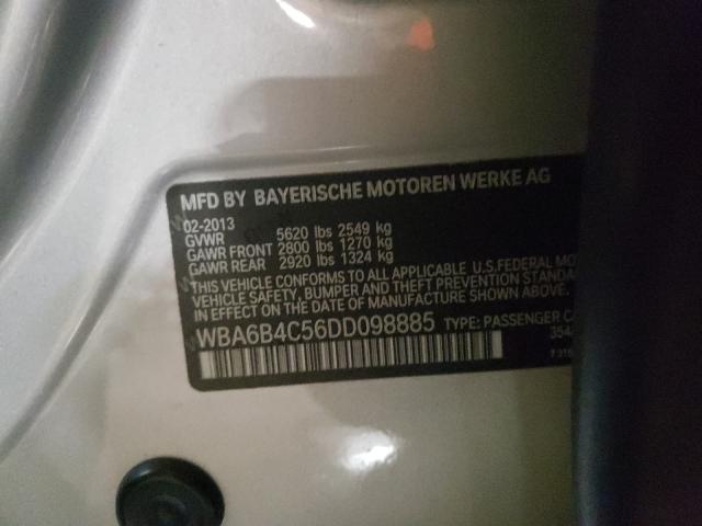 2013 BMW 650 XI WBA6B4C56DD098885
