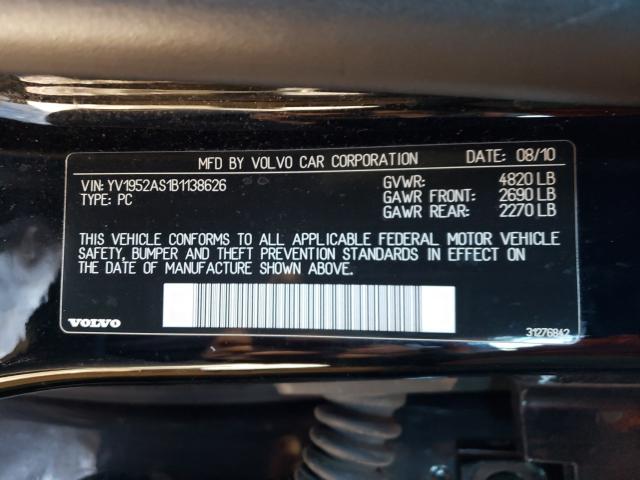 2011 VOLVO S80 3.2 YV1952AS1B1138626
