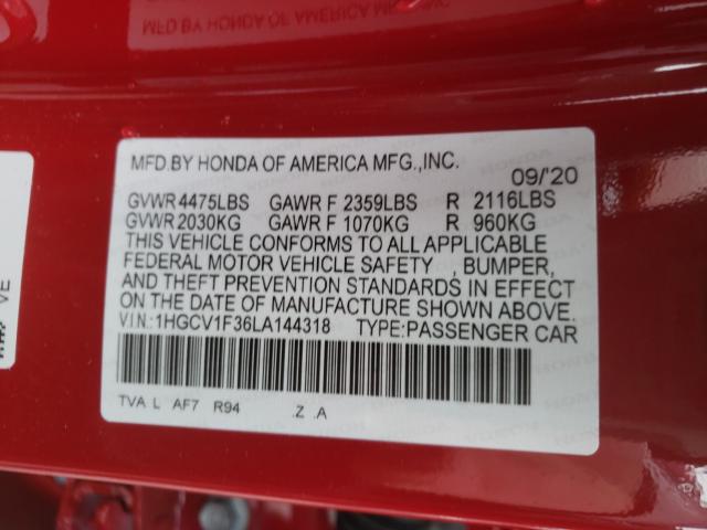 2020 HONDA ACCORD SPO - 1HGCV1F36LA144318
