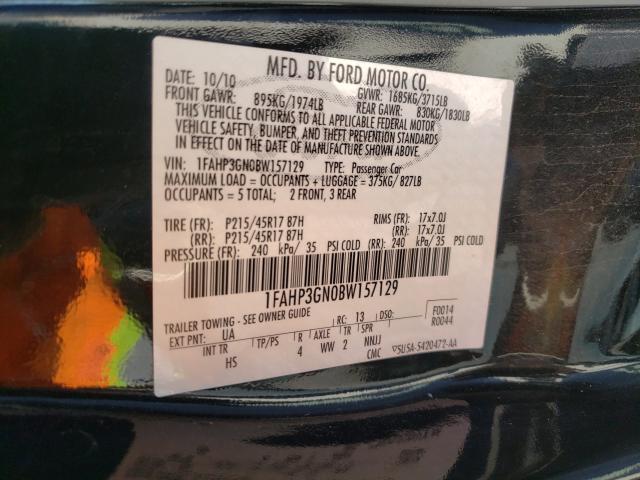 2011 FORD FOCUS SES 1FAHP3GN0BW157129
