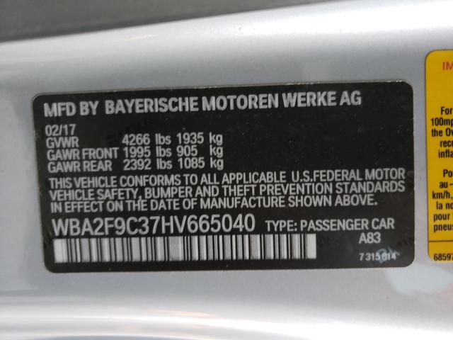 2017 BMW 230I WBA2F9C37HV665040