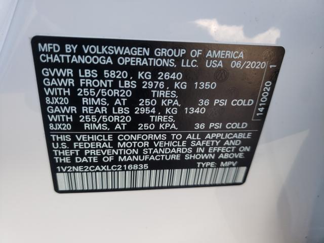 2020 VOLKSWAGEN ATLAS CROS 1V2NE2CAXLC216835