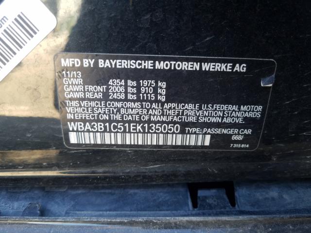 2014 BMW 320 I WBA3B1C51EK135050