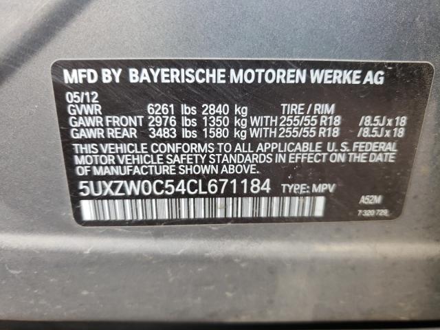 2012 BMW X5 XDRIVE3 - 5UXZW0C54CL671184