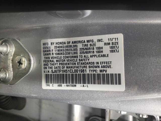 2012 HONDA CROSSTOUR 5J6TF1H51CL001981