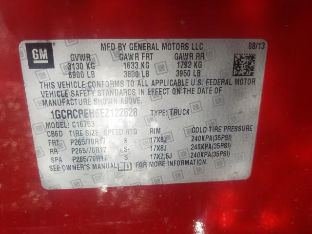 2014 CHEVROLET SILVERADO 1GCRCPEH6EZ122628