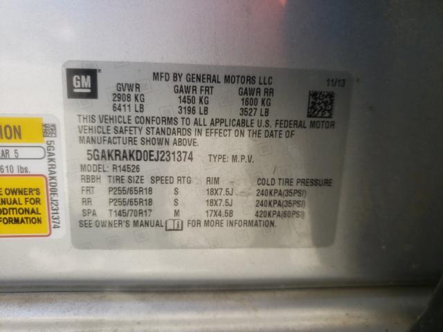 2014 BUICK ENCLAVE 5GAKRAKD0EJ231374