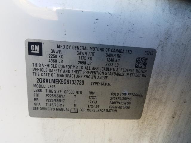 2016 GMC TERRAIN SL 2GKALMEK5G6133730
