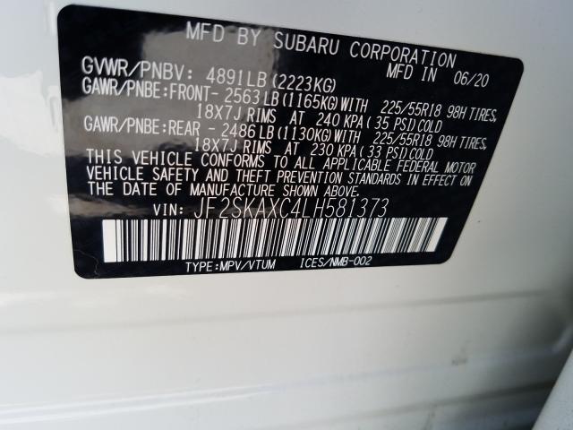 2020 SUBARU FORESTER T JF2SKAXC4LH581373