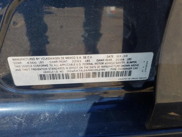 2010 VOLKSWAGEN JETTA LIMI 3VWAX7AJ4AM105295