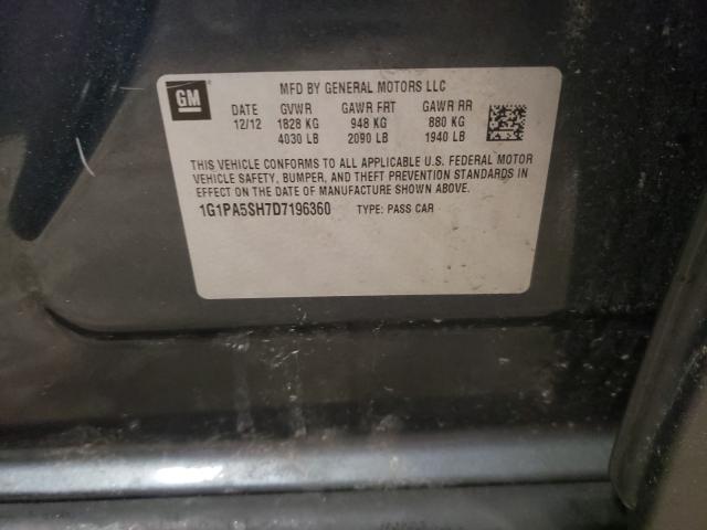 2013 CHEVROLET CRUZE LS 1G1PA5SH7D7196360
