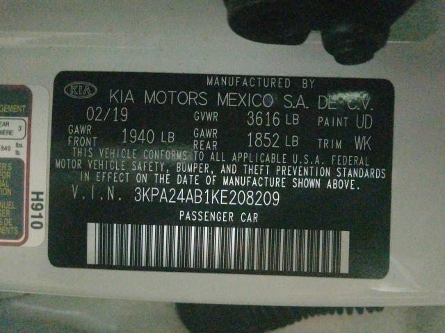 2019 KIA RIO S 3KPA24AB1KE208209