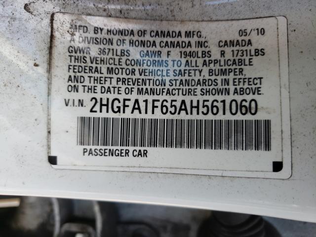 2010 HONDA CIVIC LX-S 2HGFA1F65AH561060