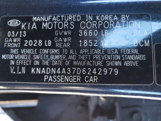 2013 KIA RIO EX KNADN4A37D6242979