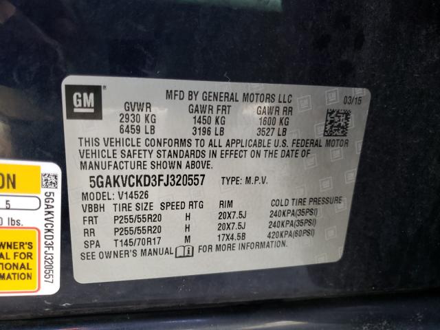 2015 BUICK ENCLAVE 5GAKVCKD3FJ320557