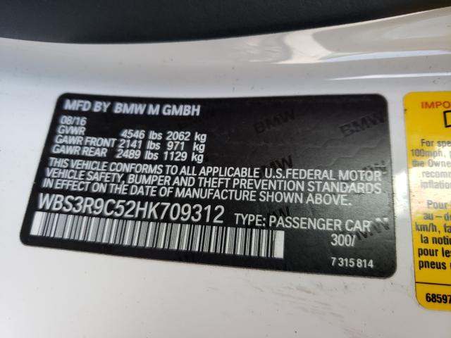 2017 BMW M4 WBS3R9C52HK709312