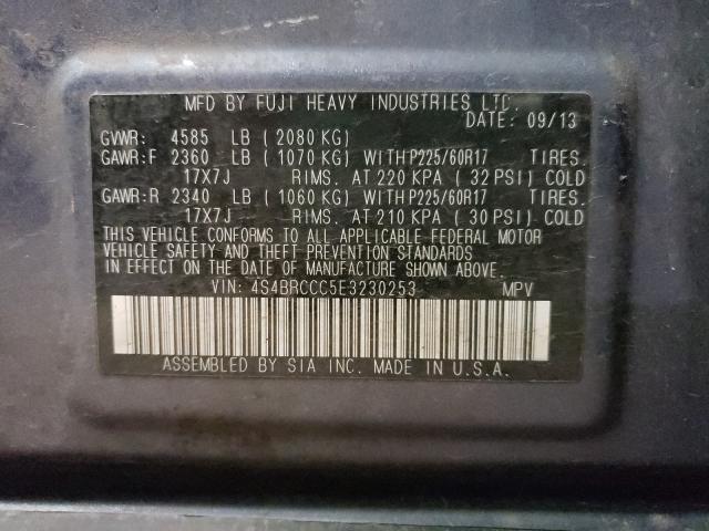 2014 SUBARU OUTBACK 4S4BRCCC5E3230253