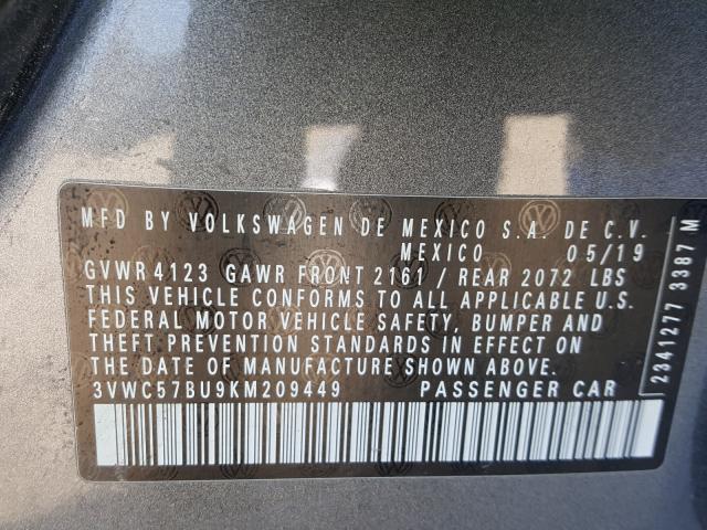 2019 VOLKSWAGEN JETTA S/SE 3VWC57BU9KM209449