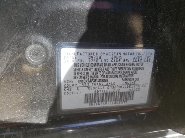 2014 NISSAN VERSA S/SV 3N1CN7AP3EL803899