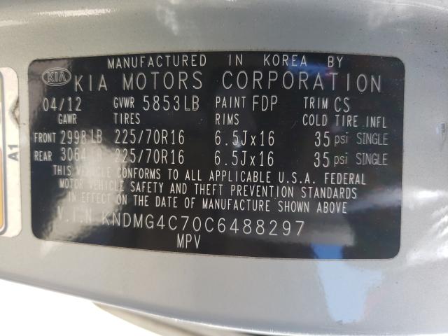 2012 KIA SEDONA KNDMG4C70C6488297