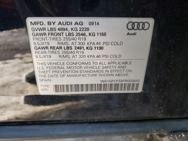 2015 AUDI Q3 PRESTIG WA1GFCFS5FR003840