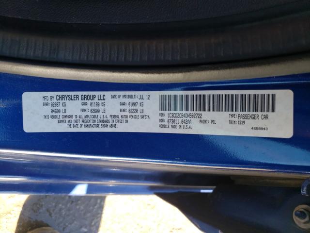 2013 DODGE AVENGER SX 1C3CDZCB4DN502722